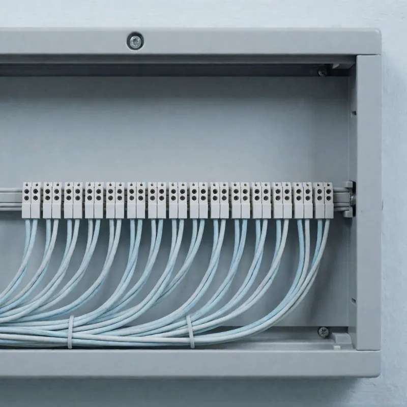 Structured data cabling terminated in an enclosure in Queens, New York