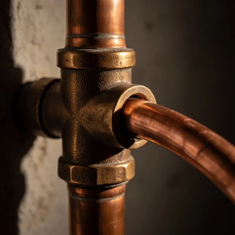 A bonding clamp on a copper water pipe in Woodside, New York