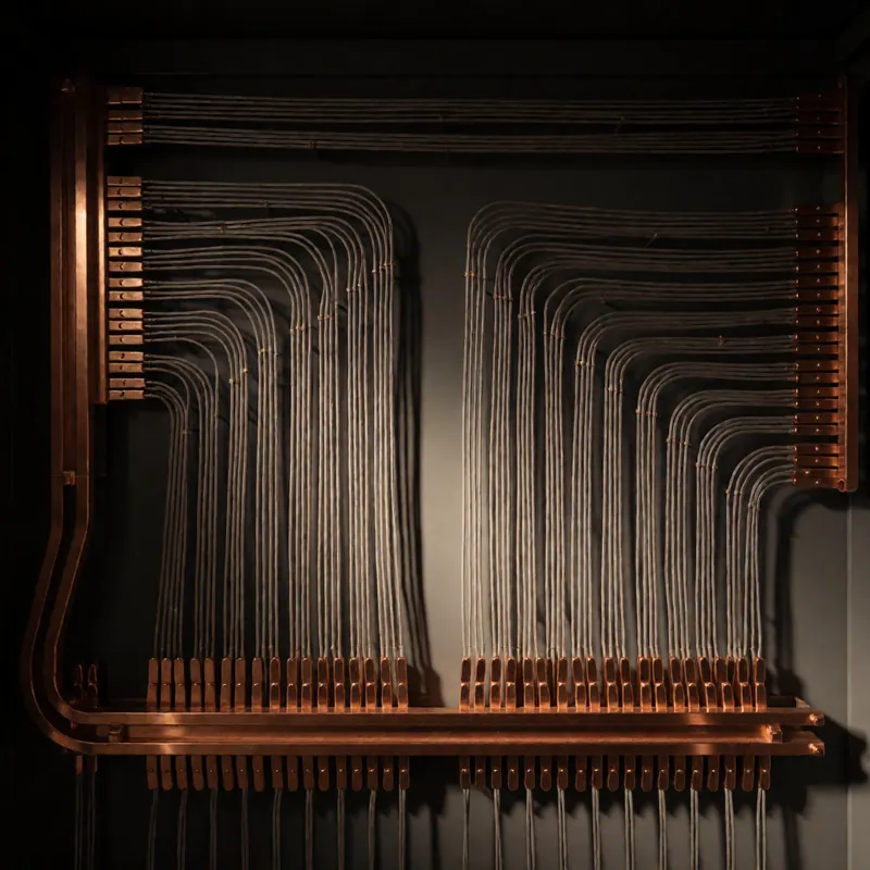 Copper conductors dressed into a load centre by Woodside Electric Services in Woodside, New York